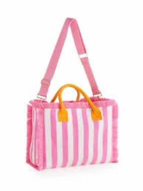 Shiraleah CABANA STRIPE TOTE: PINK